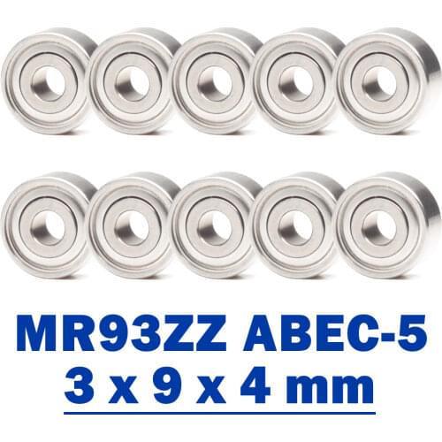 MR93zz Bearing 3*9*4 mm ( 10 PCS ) ABEC-5 Miniature MR93 Z ZZ High Precision MR93Z Ball Bearings