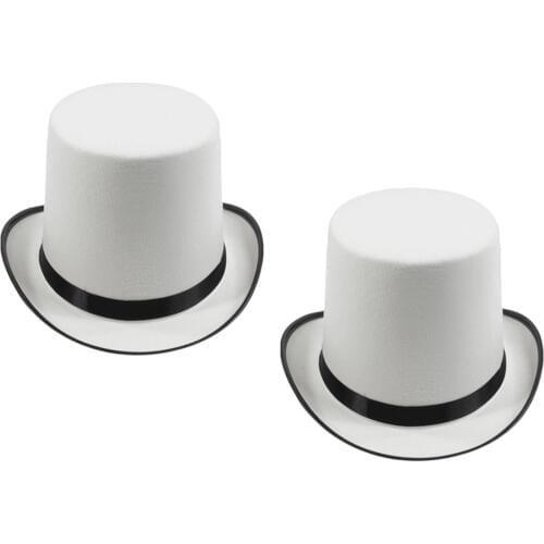 2 Magician Top Hat Men Women Steampunk Accessory Formal Dickens Dress