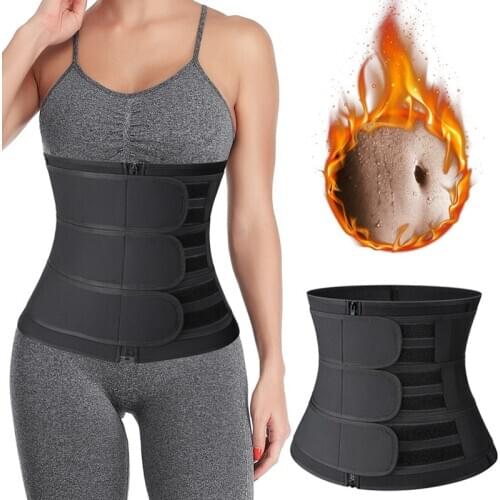 Neoprene Waist trainer Women Slimming Sheath Belly Sweat Cincher Trimmer Belt Tummy Shapewear Weight Loss Fitness Body Shaper