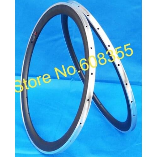 Clincher Rim 50mm , 38MM - Full carbon Matt Matte road bike Bicycle 700C wheels rim with Alloy Brake Surface