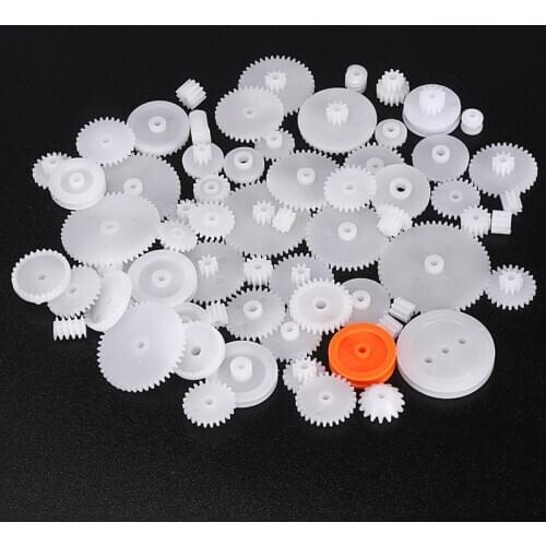 M64 Styles Plastic Shaft Single Double Layer Crown Worm Gears Cog Wheels M0.5 for Robot DIY Assorted Kit