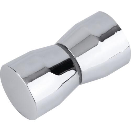 Stainless stee Single Hole Round Sliding Glass Door Handle Door Handles For Shower Cabin Accessory Shower Room Parts