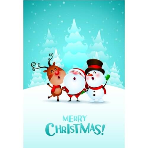 Santa Claus Elk & Snowman In Christmas Decorative Outdoor And Indoor Flags 100% Polyester Garden Flags Welcome Winter Banner