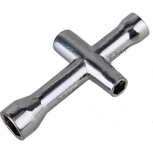 Hexagonal Cross Wrench for 4mm/5mm/5.5mm/7mm Screws and Nuts Mini Cross Wrench Sleeve Tire Removal Tool Maintenance Tool