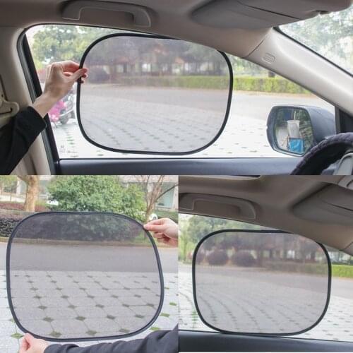 Black Side Car Sun Shades Rear Window Sunshades Cover Mesh Visor Shield Screen Interior UV Protection Kids