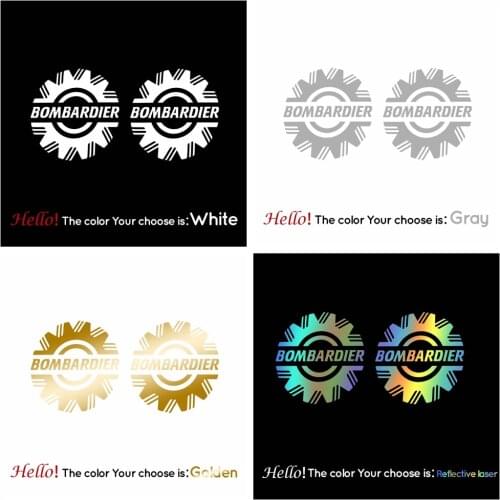 For Bombardier 1 Set 2 Pieces Universal Sticker Decal set Seadoo Skidoo ATV