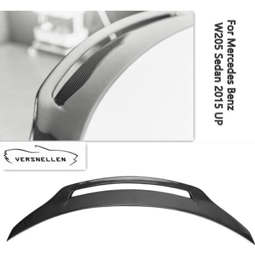 W205 GT Style Carbon Fiber Rear Trunk LIp Wing Spoiler for Benz W205 4 Door Sedan C180 C200 C300 C400 C43 C63 AMG 2015 - 2022