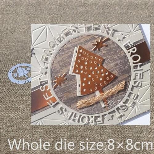 XLDesign Craft Metal Cutting Die Stencil German letter circle tree Scrapbook Paper Card Craft Album DIY Embossing Die Cuts