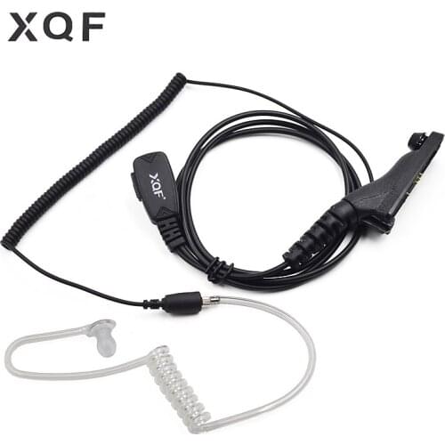 XQF Nice PTT Air Acoustic Tube Headset Headphone Earpiece for Motorola DP4800 DP4801 MTP6550 APX7000 APX1000 Two Way Radio