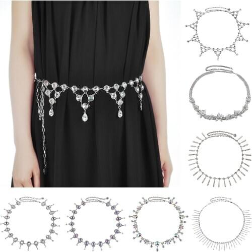 Women Skinny Metal Chain Waist Dress Belt Strap Waistband (7 styles)
