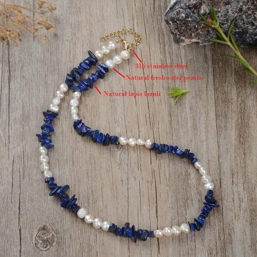 Natural fresh water pearl natural stone necklace Baroque pearl jewelry female wedding necklace new