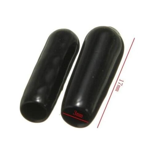 10pcs 3mm Black Rubber Aerial Antenna Caps RC Accessories End Plug Tube Cover