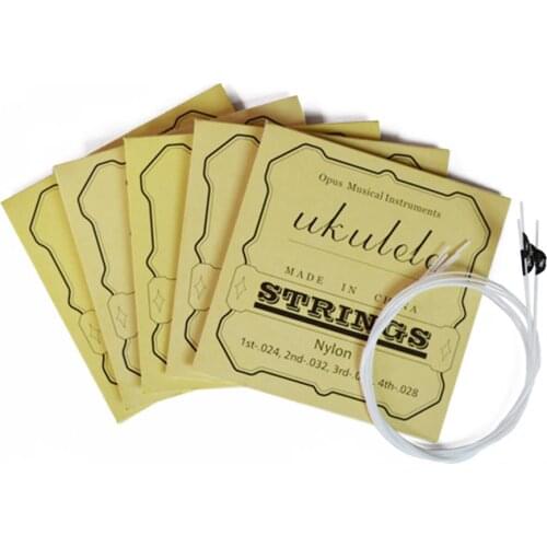1Set/4PCS Nylon Strings Ukulele Hawaiian Guitar Strings A/E/C/G 0.24/0.32/0.34/0.28 Universal Stringed Instrument Accessories