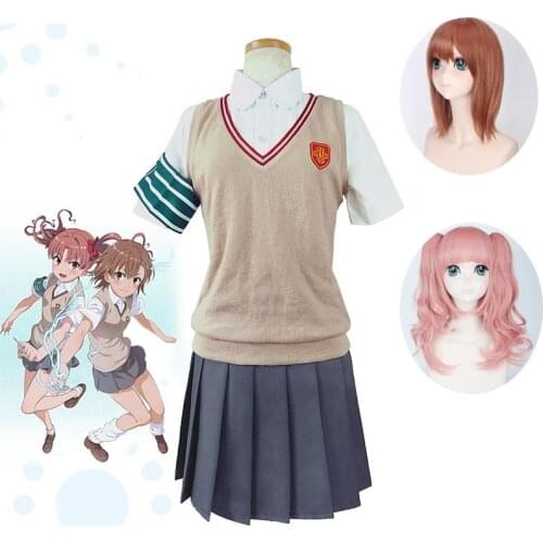 Anime A Certain Scientific Railgun Misaka Mikoto Cosplay Costume Girls School Uniform Fancy Party Halloween Costume JK