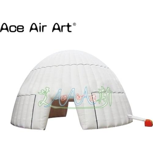 White huge inflatable dome tent, inflatable event party igloo marquee canopy with doors and windows for sale