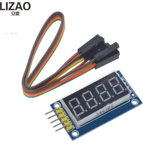 Free Shipping 4 Bits Digital Tube LED Display Module Four Serial for Arduino 595 Driver