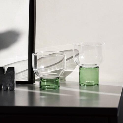 Water Cups Of Wine Color Green Orange See Through Shot Nordic Style Transparent Teacups Taza Kubek Whiskey Szklanki