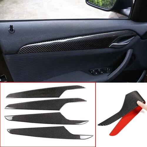Real Carbon Fiber Interior Door Panel Decorative Cover Trim for BMW X1 E84 2011-2015 Car Interior Accessories