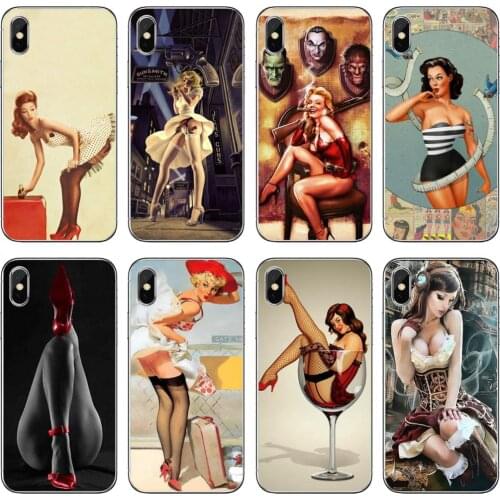 For Xiaomi Redmi 2 S2 3 3S 4 4A 5 5A 5 6 6A 7A 9 9T 9C 9A Pro Pocophone F1 Pin-Up-Girl-Heather-Valentine-Pinup Soft Cases