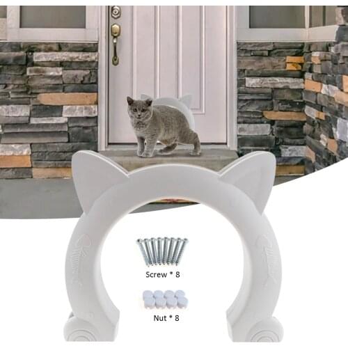 Cat Door Dog Hole Access Direction Controllable Toy Cats Kitten Small Pet Gate Door Kit Pet Door Pass DIY Training Supply