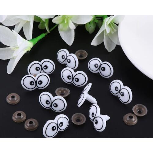 10pcs Plastic Cartoon Safety Eyes For Toy Bear Doll Puppet Stuffed Animal Crafts Children DIY With Washers