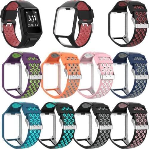 Hot Sale Two-tone Silicone Replacement Wrist Band Watch Strap For TomTom Runner 2 3 Spark 3 GPS Watch Fitness Tracker #520