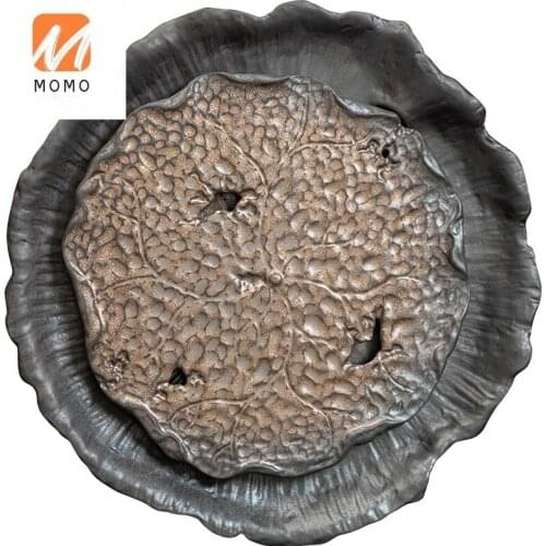 Retro Ceramic Tea Tray Large Bamboo Tea Tray Household Japanese Tea Set Tea Tray Set Water Storage and Drainage Dual-Use Tea