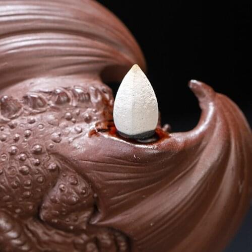 Backflow Incense Burner Exquisite Handmade Crafts Creative Ornaments for Living Room Bedroom Bathroom S55