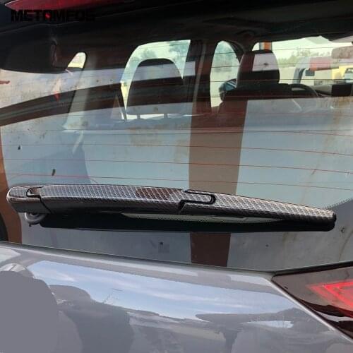 For Nissan Rogue X-trail 2021 2022 Carbon Fiber Car Rear Window Wiper Cover Molding Trim Windshield Wash Strip Accessories
