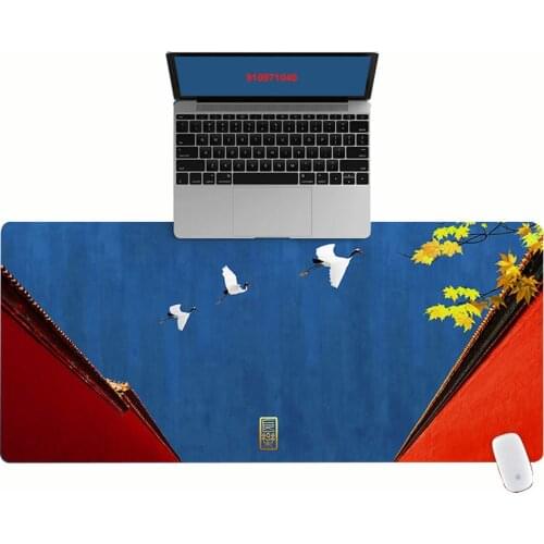 Office Computer Desk Mat Table Keyboard Big Mouse Pad Maple Leaf and Wall Laptop Cushion Desk Non-slip Mat Gamer Mousepad Mat