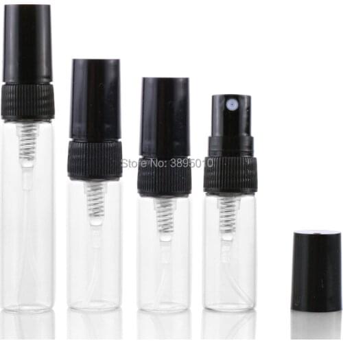 2ml 3ml 5ml Small Refillable Perfume Bottle Transparent Glass Fragrance atomizer Mist spray Liquid Container F486