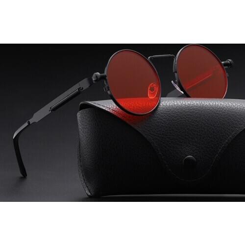 2020 Classic New Punk Sunglasses Women Anti-reflective Mirror Round Metal Sun Glasses Vintage Men New Spring Glasses Uv400