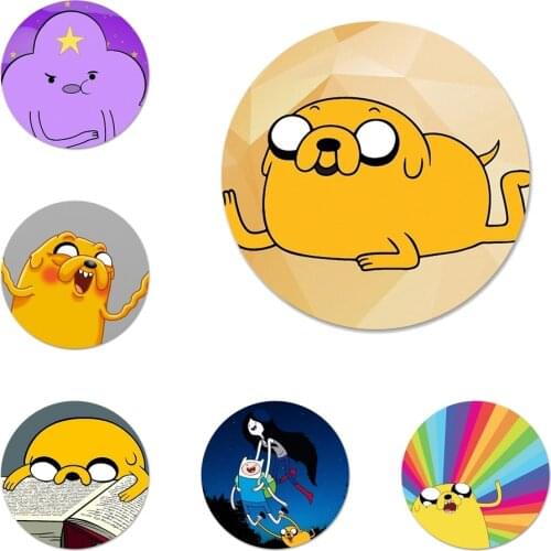 New Arrival Adventure Time Badge Brooch Pin Accessories For Clothes Backpack Decoration gift 58mm