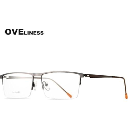 Fashion mens eyeglasses frames optical Glasses Frame Men Square Myopia Prescription glasses Titanium Alloy eyewear Spectacles