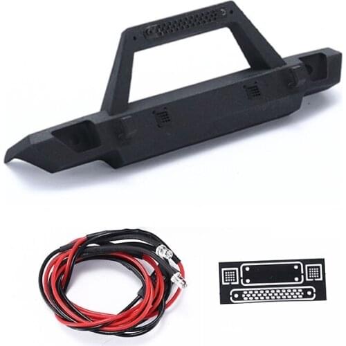 RC Car Front Bumper with LED Light for XIAOMI Suzuki Jimny 1/16 RC Car Upgrade Parts Decoration Accessories