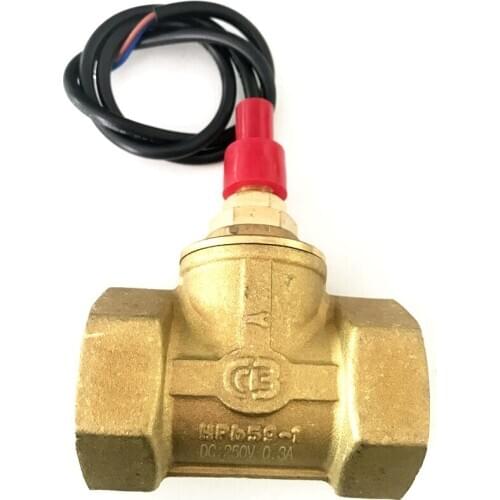 1pc Water Flow Switch 70W 30L/Min In-line Adjustable Piston 30mm /1PT Female Port Thread Dia Brass SEN-HS25