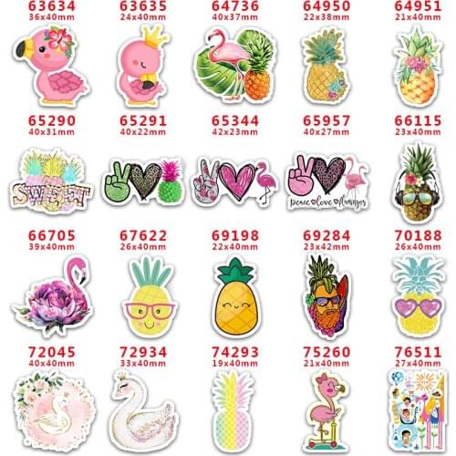 DIY Craft Supplies Sewing Accessories Cartoon Flamingos Printed Planar Resins Mold 30 Pieces. PR-63634