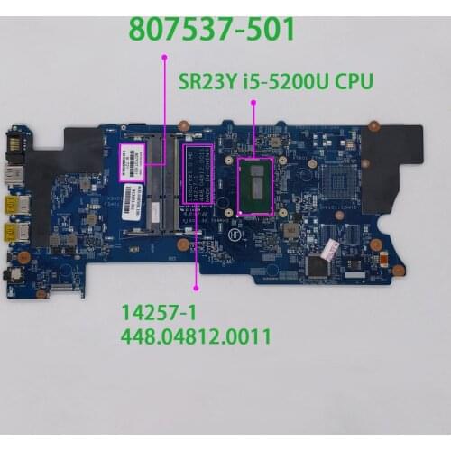 807537-501 807537-001 448.04812.0011 UMA w i5-5200U CPU for HP X360 CONVERTIBLE 15-W M6-W 15T-W000 PC Laptop PC NB Motherboard