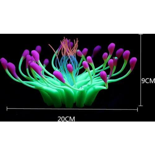 Lifelike Silicone Coral Aquarium decoration Fish Tank decoration silicone Artificial Coral Glowing In Light