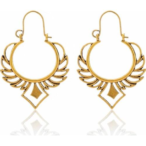 Tocona Luxury Golden Silver Color Mandala Dangle Earrings Statement Bohemia Vintage Jewelry Women Tribal Indian Earrings 9023