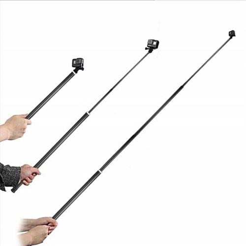 3M Super Long Carbon Fiber Selfie Stick For GoPro / YI / SJCAM Action Cameras Accessories Stretched Wired Control Take Photos