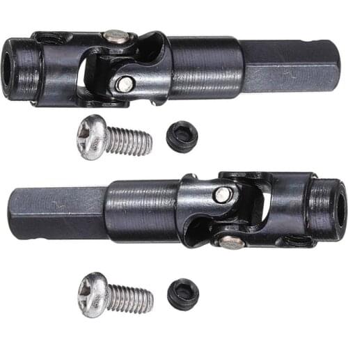 2 Pcs Metal Universal Drive Shaft for WPL C14 C24 C34 C44 B14 B16 B24 B36 1/16 RC Car Parts