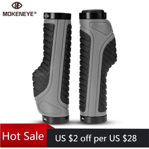 Mountain Road Bicycle Grips Cycling Bike Handlebar Cover Grips Anti-skid Shock-absorbing Rubber Handle Grip Double Lock Bar End