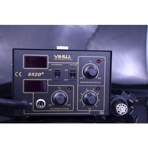 Pump Air Flow Adjustable Hot Air With Soldering Air Soldering Station 2in1 hot air desoldering station YIHUA 852D