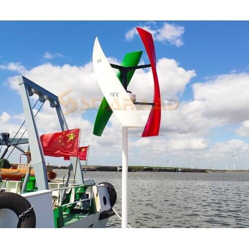 High Efficiency Wind Mill Silent Operation 600W Vertical Axis Wind Turbine 12V 24V 48V Generator 3 Blades With Off Grid System