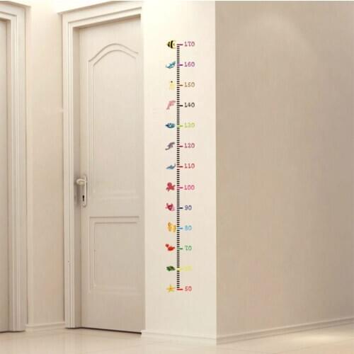 Childrens Growth Record Present MemorialChildren Wall Sticker Child Height Meter Wall Stickers Home 50~170cm