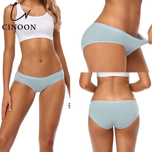 CINOON New WomenS Panties Cotton Sexy Lingerie Solid Underwear Low-Rise Soft Panty Seamless Breathable Female Underwear