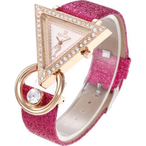 New 2020 Female Wristwatch Women Bracelet Watches Bling Diamond Triangle Dial Quartz Watches Women Cheap Price Free Shipping