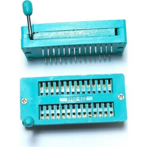 10pcs 28pin ZIF socket for DIL ICs Textool Zero Insertion wide DIP test