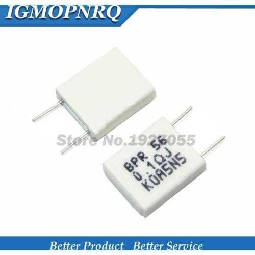 10PCS/LOT BPR56 5W 0.1R 0.1 ohm 5w Non-inductive Ceramic Cement Resistor Wirewound Resistance